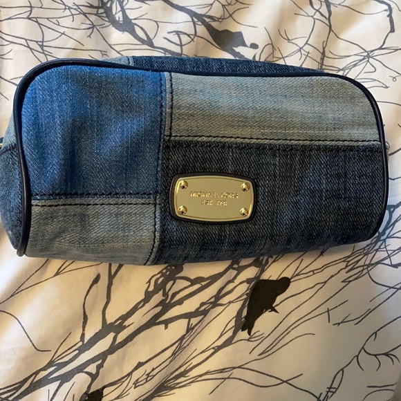 MICHAEL Michael Kors Handbags - NWT Michael Kors denim travel pouch/makeup bag